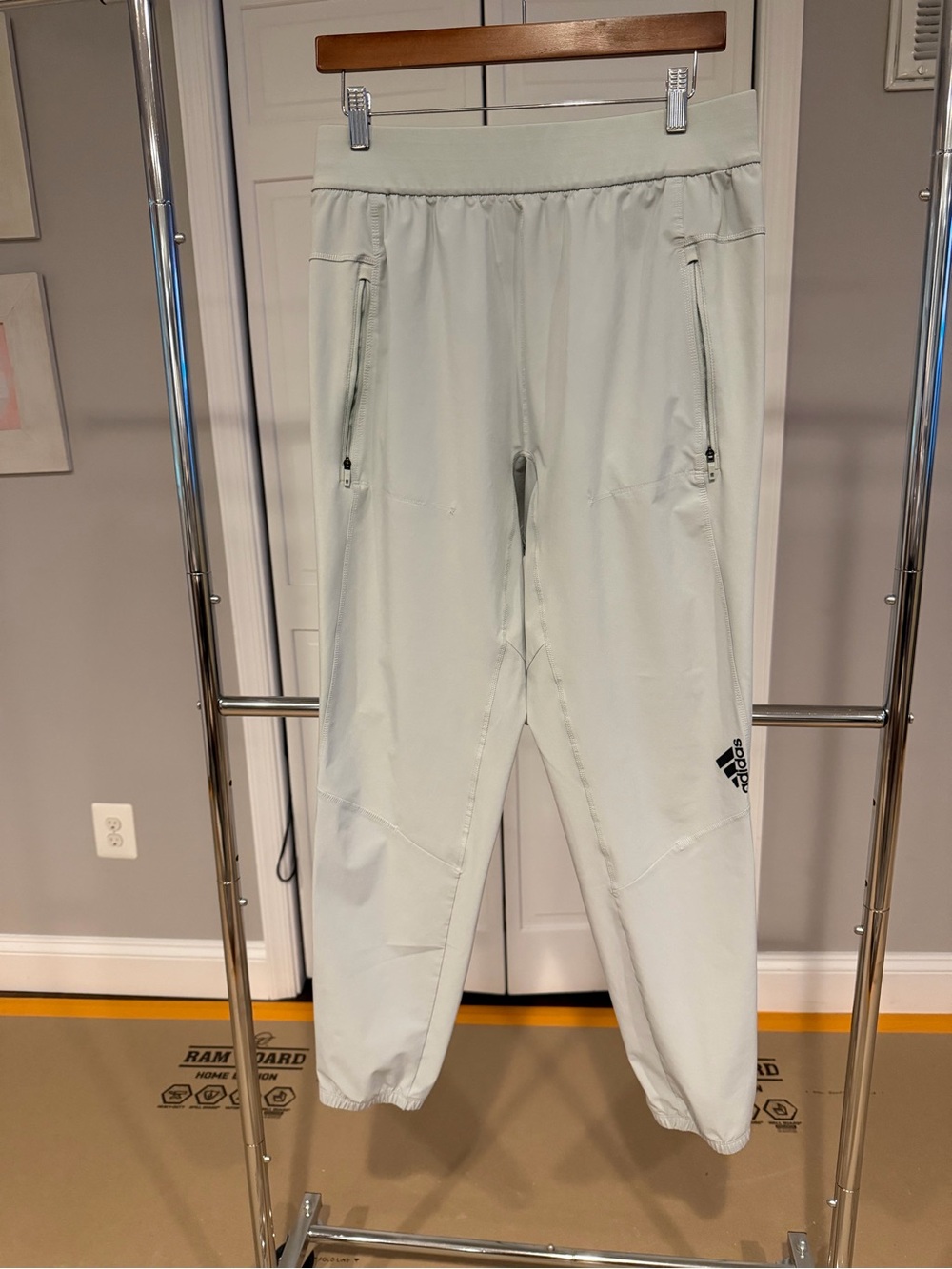 adidas Light Gray Athletic Joggers